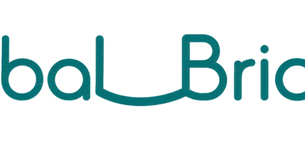 The text Global Bridges in teal, with a curved line connecting the l in Global to the B in Bridges, resembling a bridge. The typeface is rounded and modern.